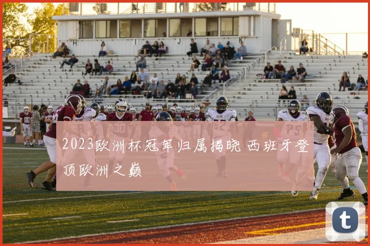 2023欧洲杯冠军归属揭晓 西班牙登顶欧洲之巅